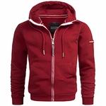 A. Salvarini Herren Sweatjacke Kapuzenpullover Jacke Kapuze Hoodie Sweater AS293 Bordeaux (AS-293)