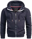 A. Salvarini Herren Sweatjacke Kapuzenpullover Jacke Kapuze Hoodie Sweater AS293 Navy (AS-293-Navy-Gr.M)
