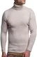 Karl´s People Herren Rollkragen-Pullover Herren Rolli S-5 XL • Rollkragenpullover für Herren mit Streifenmuster • Angenehmer Pullover Herren Langarm (M, Beige)