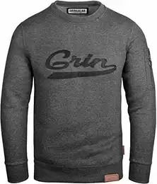 Herren Crew Neck mit Ärmeltasche Anthrazit M GEC542