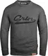 Grin&Bear Herren Crew Neck mit Ärmeltasche Anthrazit M GEC542