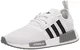 adidas Originals Men's NMD_R1 Primeblue Sneaker, White/Black/Grey, 6