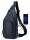 Tasche Leder Herren Sling Bag Schulter Rucksack Schultertasche Brusttasche Wasserresistent Tragetasche Umhängetasche Messengertasche für Wandern Arbeiten Schule Geschäft Radfahren Reise (Schwarz126)…
