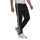 adidas Men's Big & Tall Essentials Warm-Up Slim Tapered 3-Stripes Tracksuit Bottoms, Black/White, 3X-Large/Tall