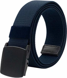 Herren Elastisch Gürtel Tactical Military mit Kunststoffschnalle 130cm (Marineblau)