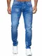 Elara Herren Jeans Slim Fit Hose Denim Stretch Chunkyrayan EL368D2 Hellblau-32W / 32L