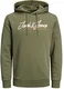 JACK & JONES Herren Kapuzenpullover Hoodie ui3.6 (M, 79 Grün)