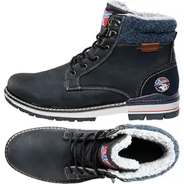 Herren Winterstiefel ROVER, warme und praktische Stiefel, Übergangsschuhe, navy - 41