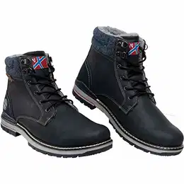 Winterstiefel mit Kunstfell Rover Herren (Model: P5705 - Herren, Navy; Größe: 45) FBA