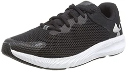 Herren UA Charged Pursuit 2 BL atmungsaktive Laufschuhe, komfortable Sportschuhe, Black/Black/White, 43 EU