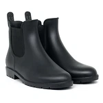Geweo Gummistiefel Damen Halbhoch Chelsea Herren Wasserdicht Regenstiefel Schwarz