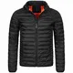 Indicode Designer Herren Winter Steppjacke Stepp Jacke leicht gefüttert B627 [B627-Amare-Schwarz-Gr.M]
