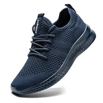 FUJEAK Herren Walkingschuhe Turnschuhe Fitnessstudio Sportschuhe Sneaker Running Tennis Schuhe Freizeit Straßenlaufschuhe Fashion Leichtgewichts Atmungsaktiv Schlüpfen Schuhe Blau