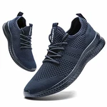 FUJEAK Herren Walkingschuhe Turnschuhe Fitnessstudio Sportschuhe Sneaker Running Tennis Schuhe Freizeit Straßenlaufschuhe Fashion Leichtgewichts Atmungsaktiv Schlüpfen Schuhe Blau