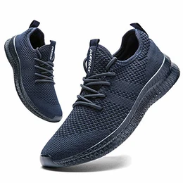 Herren Walkingschuhe Turnschuhe Fitnessstudio Sportschuhe Sneaker Running Tennis Schuhe Freizeit Straßenlaufschuhe Fashion Leichtgewichts Atmungsaktiv Schlüpfen Schuhe Blau 43 EU