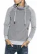 Redbridge Herren Pullover Sweatshirt Schalkragen hoher Kragen Royal Grau M
