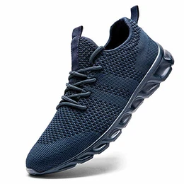 Herren Sneakers Laufschuhe Turnschuhe Sportschuhe Running Schuhe Freizeit Straßenlaufschuhe Fashion Leichtgewichts Atmungsaktiv Walkingschuhe Outdoor Fitness Jogging Sportsschuhe Blau 41 EU