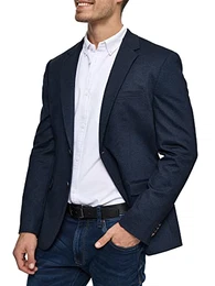 Herren Oscar Sakko mit Stretch Anzugjacke Jackett Herrenblazer Fischgrätenmuster oder Kariert Herringbone 44
