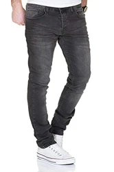 MERISH Jeans Herren Destroyed Hose Jeanshose Männer Denim (2081-1001) Grau (505-4)