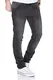 MERISH Jeans Herren Slim Fit Jeanshose Stretch Designer Hose Denim 502 (32-32, 505-4 Grau)