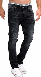 MERISH Jeans Herren Destroyed Hose Jeanshose Männer Denim (2081-1001) Anthrazit (505-2)
