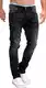 MERISH Jeans Herren Destroyed Hose Jeanshose Männer Slim Fit Stretch Denim 2081-1001 (33-32, 505-2 Anthrazit)