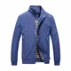 Allthemen Herren Jacke mit Stehkragen Übergangsjacke Herbst Freizeit Sportjacke Bomberjacke #1601 Jeansblau M