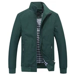 Allthemen Herren Jacke mit Stehkragen Übergangsjacke Herbst Freizeit Sportjacke Bomberjacke (#1601, #7533) Grün (1601)