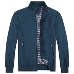 Allthemen Herren Jacke mit Stehkragen Übergangsjacke Herbst Freizeit Sportjacke Bomberjacke (#1601, #7533) Blau (1601)