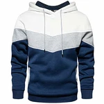 KENAIJING Herren Hoodie Sweatshirt Jacken Unisex Pullover Langarm Kapuzenpullover Weiß