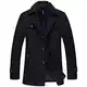 Allthemen Wintermantel Kurzmantel Herren Schwarz Wollmantel Stehkragen Herren Winter Mantel Warm Kurz Slim Fit Winterjacke Business Schwarz M