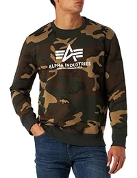 Herren Basic Sweater Kapuzenpullover, wdl camo 65, M