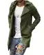 Onsoyours Herren Trenchcoat Slim Fit Zweireihiger Mantel im Militärischen Stil Windbreaker Trench Coat Jacke mit Reverskragen Wintermantel Regular Fit Freizeit Armeegrün XS