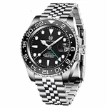 PAGRNE DESIGN Fashion GMT Automatik Herrenuhr schwarz