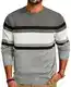 PJ PAUL JONES Gestreifter Pullover für Herren, Rundhalsausschnitt, Feinstrick-Pullover - - Mittel