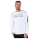 ALPHA INDUSTRIES Herren Alpha Embroidery Sweater Sweatshirt, Blanco, M