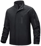 TACVASEN Herren Outdoor Funktionsjacke Schwarz
