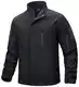 TACVASEN Herren Übergangsjacke Softshell Jacket Atmungsaktiv Winddichte Outdoorjacke Funktionsjacke mit Tasche (M, Schwarz)