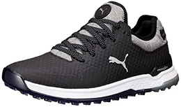 Herren ProAdapt Alphacat Golfschuh, Schwarz Silberfarben, 43 EU