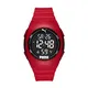 PUMA Unisex Puma 4 LCD, Rot Plastic Uhr, P6014