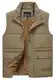 TACVASEN Outdoor Weste Herren Fleece Weste Gefüttert Winterjacke Thermo Übergangsjacke Herbst Leicht Weste Freizeit Warme Weste Outdoor Anglerweste Arbeit Veste(M, Khaki)