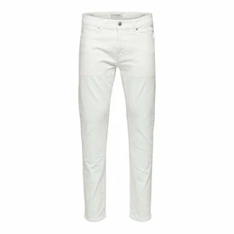 Herren SLHSLIM-Leon 4040 ST JNS U NOOS Jeans, White Denim, 32/32