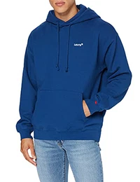 Mens Red Tab Sweats Hoodie Sweatshirt, Navy Peony, M