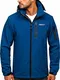 BOLF Herren Softshelljacke Sportjacke Übergangsjacke Regenjacke Trekkingjacke Winddicht Atmungsaktiv Kapuze Outdoor Freizeit FREESTEP BK067 Blau M [4D4]