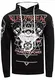 Herren Sweatshirt Rusty Neal Sweat-Shirt Printed Sweater Sweat Kapuzen Pullover Langarm Kapuzenpullover 148, Farbe:Schwarz, Größe:M