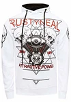 Rusty Neal Herren Sweatshirt Sweat-Shirt Printed Sweater Kapuzenpullover (148) Weiß (148)