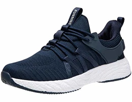 KEENPACE Neutral Laufschuhe Turnschuhe Herren Damen Leichte Atmungsaktiv Sportschuhe Sneaker Outdoor Schuhe für Fitness Jogging Dämpfung rutschfest Bequeme blau 42