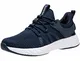 KEENPACE Neutral Laufschuhe Turnschuhe Herren Damen Leichte Atmungsaktiv Sportschuhe Sneaker Outdoor Schuhe für Fitness Jogging Dämpfung rutschfest Bequeme blau 43