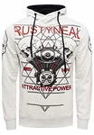 Rusty Neal Herren Sweatshirt Sweat-Shirt Printed Sweater Kapuzenpullover (148) Grau (148)