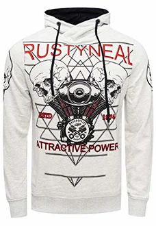 Rusty Neal Herren Sweatshirt Sweat-Shirt Printed Sweater Kapuzenpullover (148)